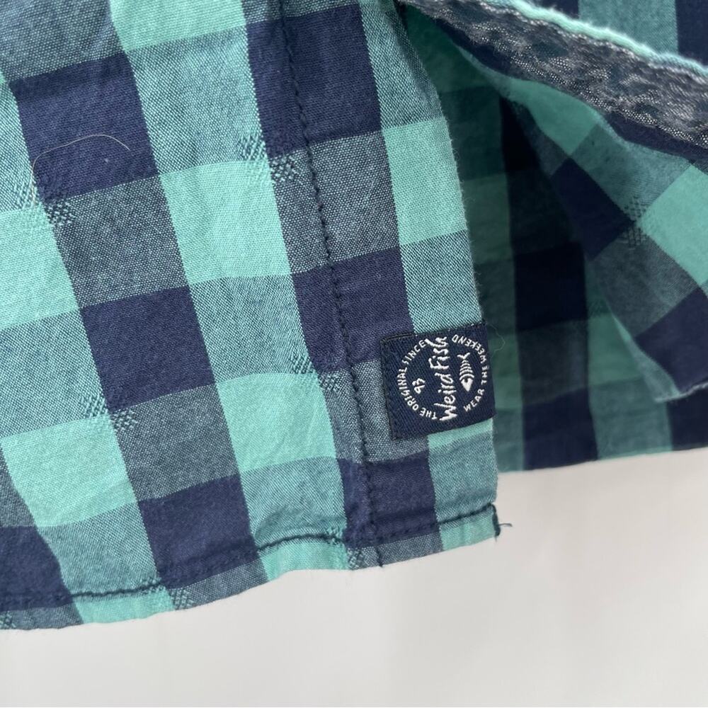 WEIRD FISH Button Down Shirt Small Short Sleeve Buffalo Check Lifestyle Outdoor - Picture 6 of 15